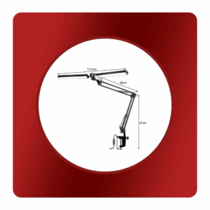 Lampka biurkowa Izoxis Lampka Uchwyt Stojak czarny moc do 24 W