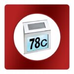 Solarny Numer Domu LED Podświetlany nr Podświetlana Lampa Solarna na Dom