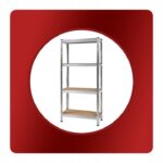 Regał Magazynowy Metalowy 4 Półki Garażowy 540 kg do Garażu 150x75x30 cm