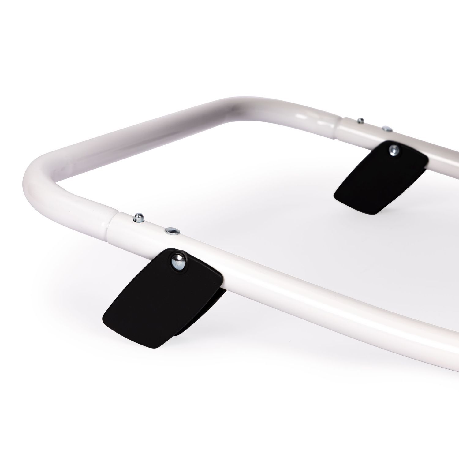 Leżaczek bujaczek składana kołyska z zabawkami biało-różowy - obrazek 9