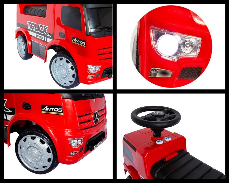 Mercedes - Benz Antos jeździk odpychacz TRUCK z funkcjami dźwiękowymi i świetlnymi - czerwony - obrazek 11