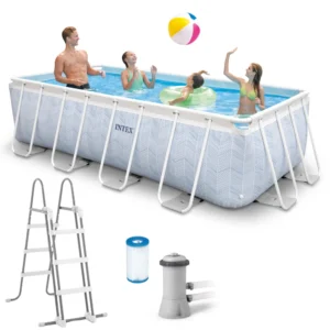 Basen ogrodowy stelażowy Chevron Prism Frame Rectangular 400x200x100 cm INTEX 26780 NP