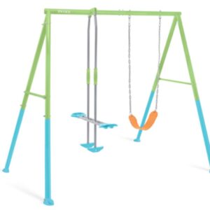 Solidna kolorowa huśtawka ogrodowa 2 funkcje pas i waga Intex 44120