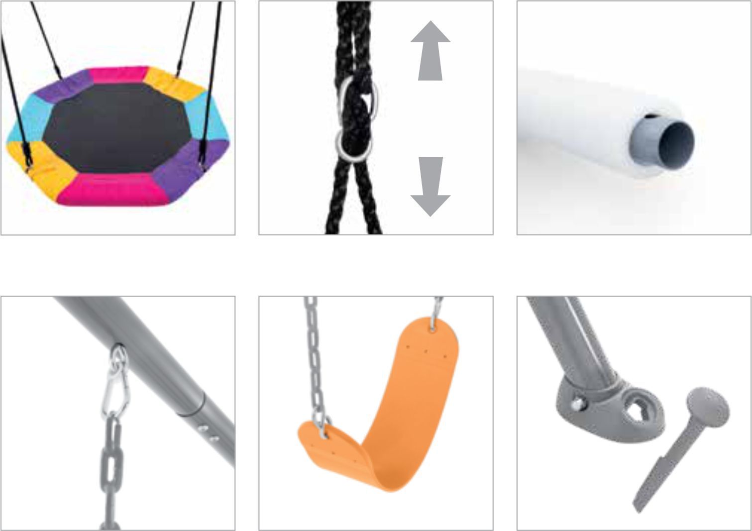 Solidna huśtawka ogrodowa 2 funkcje pas i bocianie gniazdo Intex 44126 - obrazek 3