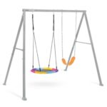 Solidna huśtawka ogrodowa 2 funkcje pas i bocianie gniazdo Intex 44126