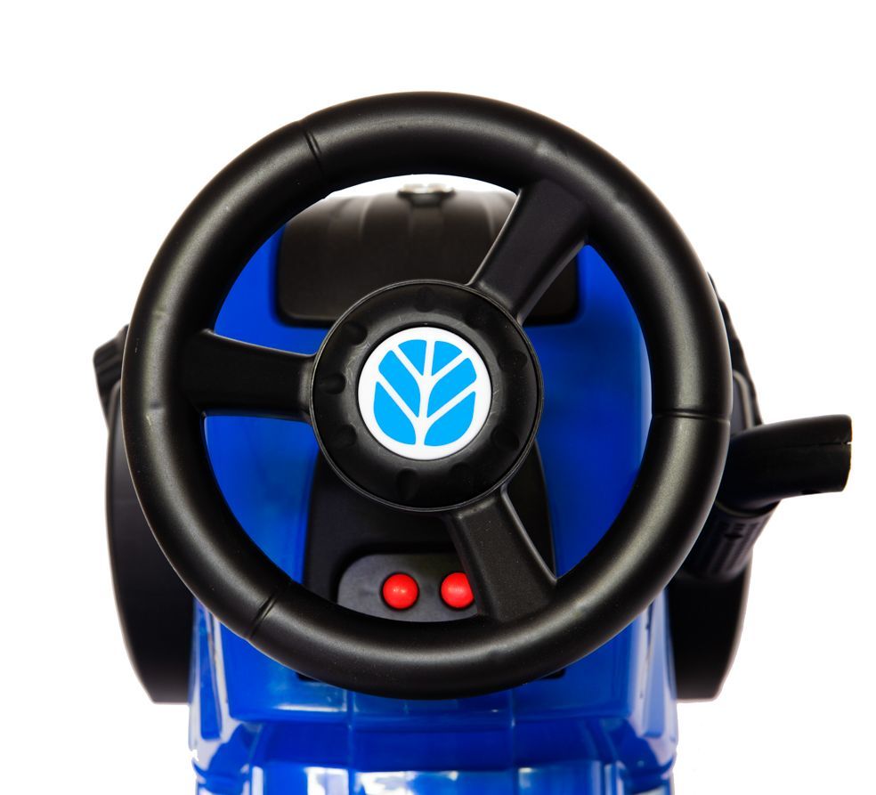 Jeździk odpychacz traktor z przyczepką i funkcjami dźwiękowymi oraz świetlnymi NEW HOLLAND niebieski - obrazek 11