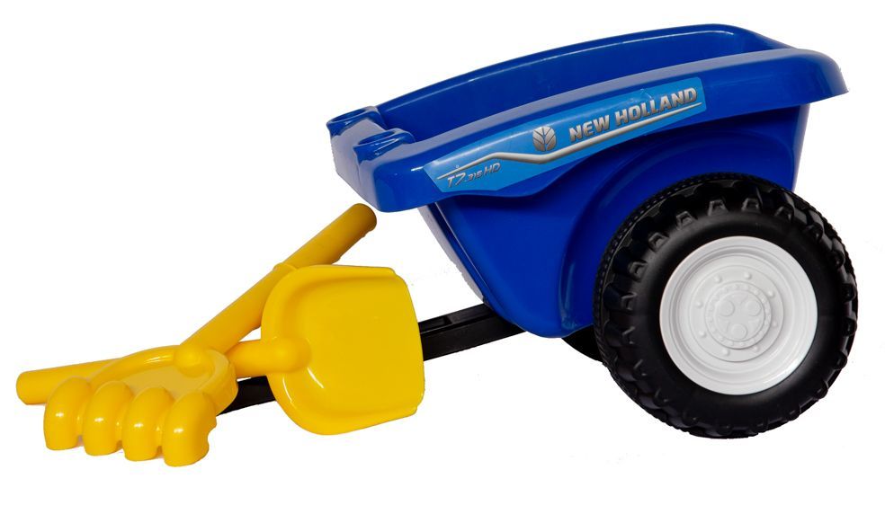 Jeździk odpychacz traktor z przyczepką i funkcjami dźwiękowymi oraz świetlnymi NEW HOLLAND niebieski - obrazek 5