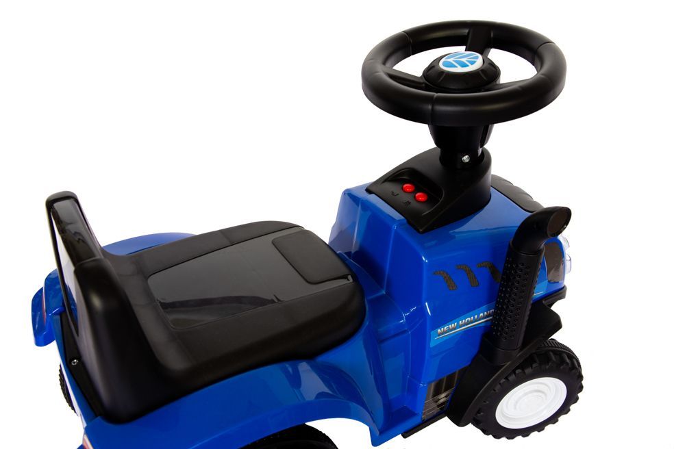 Jeździk odpychacz traktor z przyczepką i funkcjami dźwiękowymi oraz świetlnymi NEW HOLLAND niebieski - obrazek 10