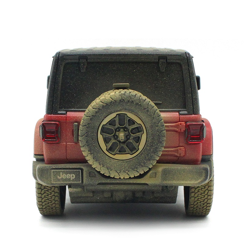 JEEP Wrangler Rubicon R/C skala 1:24 Rastar 79500-4 Muddy version samochód sterowany czerwony - obrazek 7
