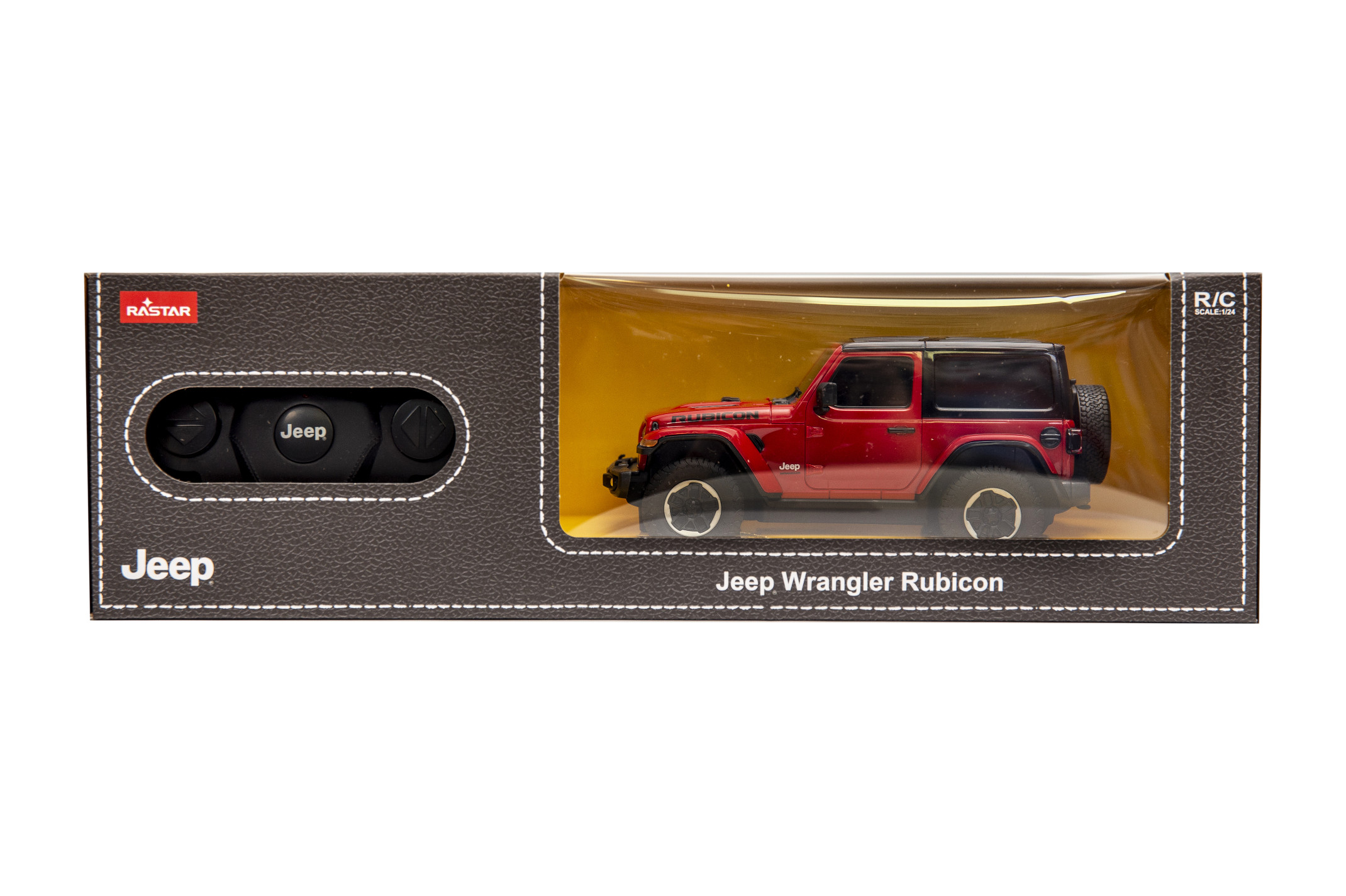 Jeep Wrangler JL skala 1:24 Rastar 79500 samochód sterowany czerwony - obrazek 2