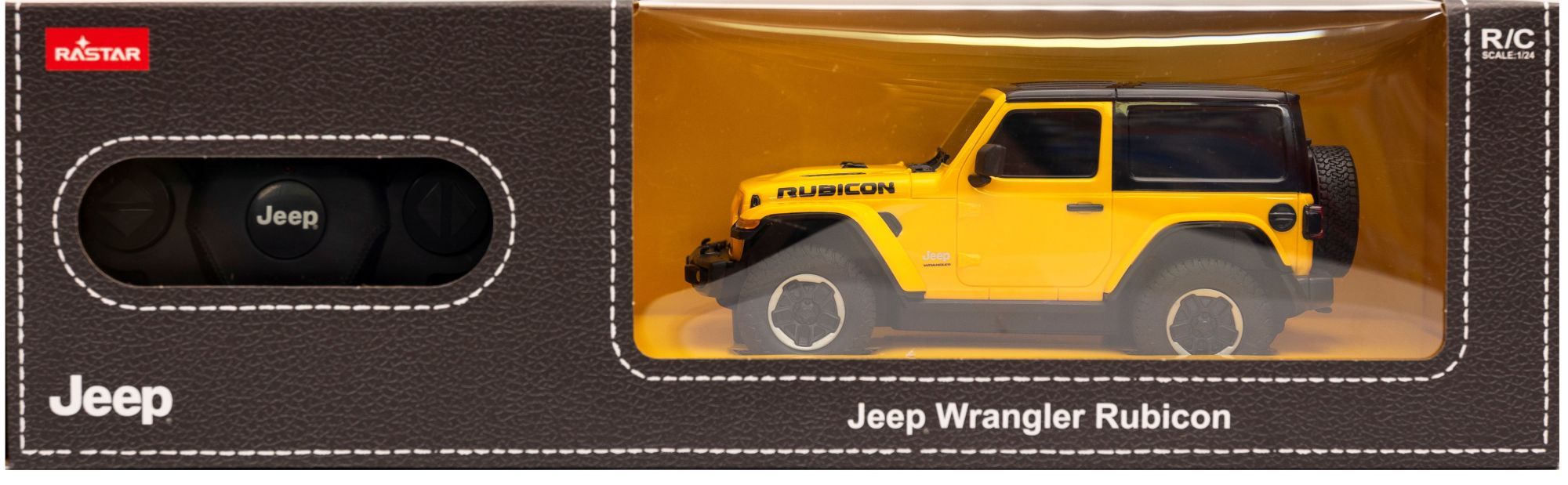 Jeep Wrangler JL skala 1:24 Rastar 79500 samochód sterowany żółty - obrazek 2