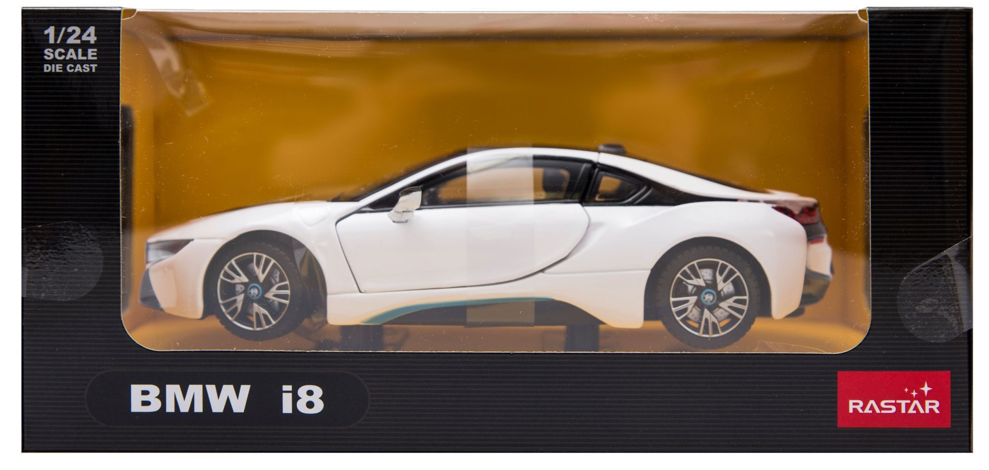 BMW I8 56500 Rastar 1:24 metal biały - obrazek 2