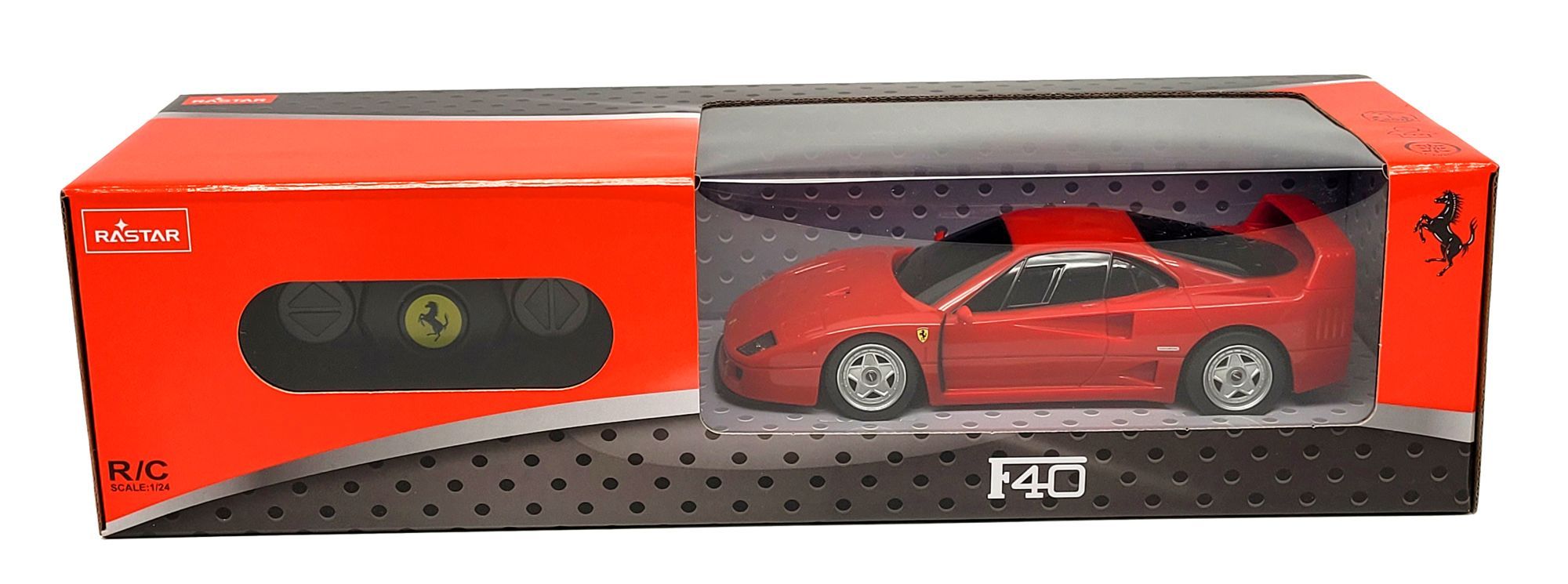 Ferrari F40 R/C skala 1:24 Rastar 78800 samochód sterowany czerwony - obrazek 3
