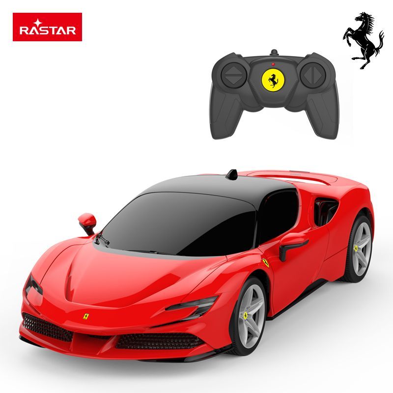 Ferrari SF90 Stradale R/C skala 1:24 Rastar 97600 samochód sterowany czerwony - obrazek 3