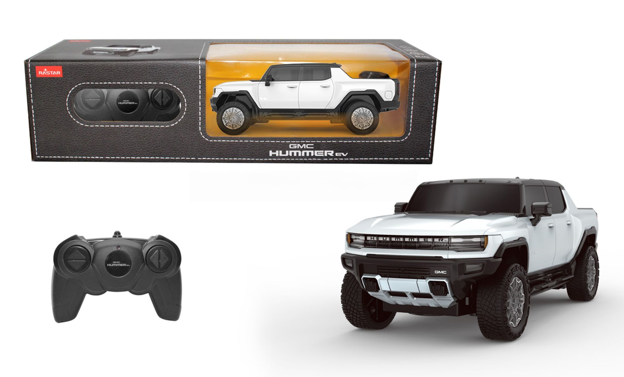 Hummer EV R/C skala 1:26 Rastar 93100 samochód sterowany biały - obrazek 3