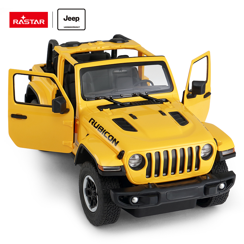 Jeep Wrangler JL R/C skala 1:14 Rastar 79400 samochód sterowany żółty - obrazek 3