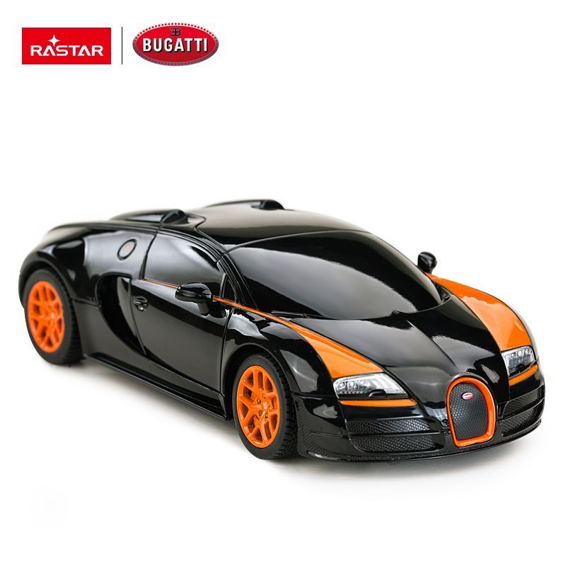 Bugatti Grand Sport R/C skala 1:24 Rastar 47000 samochód sterowany czarny - obrazek 4