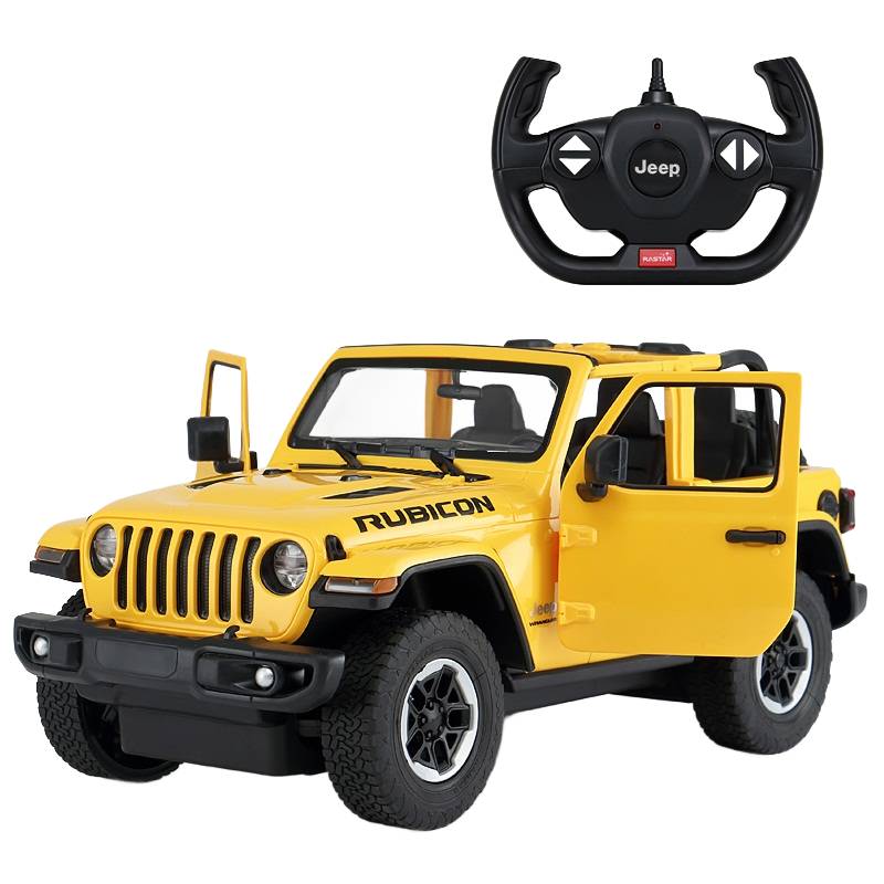 Jeep Wrangler JL R/C skala 1:14 Rastar 79400 samochód sterowany żółty