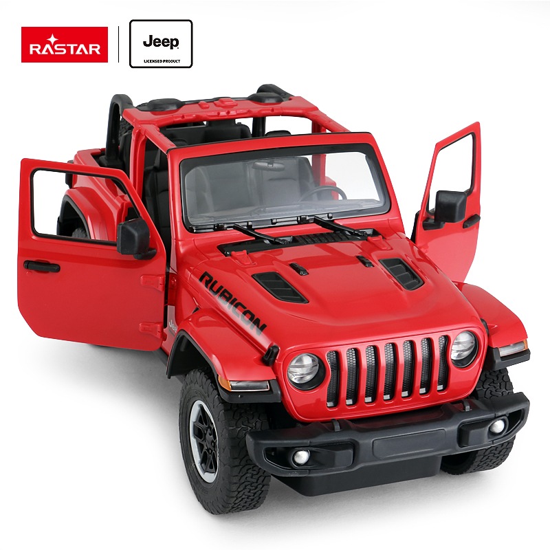 Jeep Wrangler JL R/C skala 1:14 Rastar 79400 samochód sterowany czerwony - obrazek 3