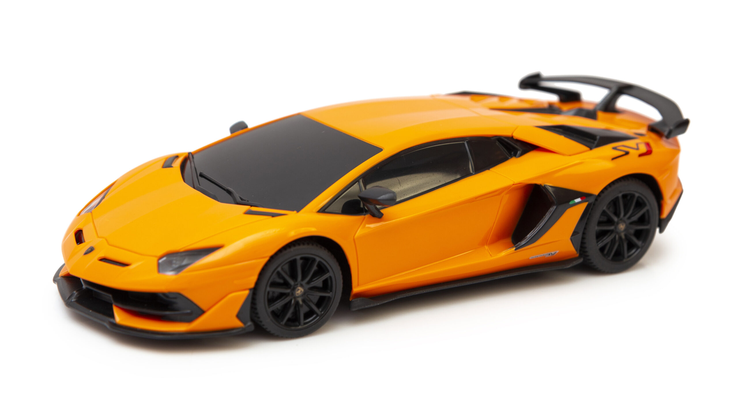 Lamborghini Aventador SVJ R/C skala 1:24 Rastar 96100 samochód sterowany pomarańczowy