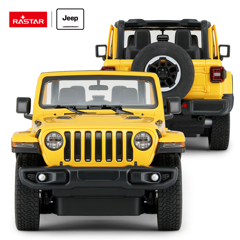 Jeep Wrangler JL R/C skala 1:14 Rastar 79400 samochód sterowany żółty - obrazek 5
