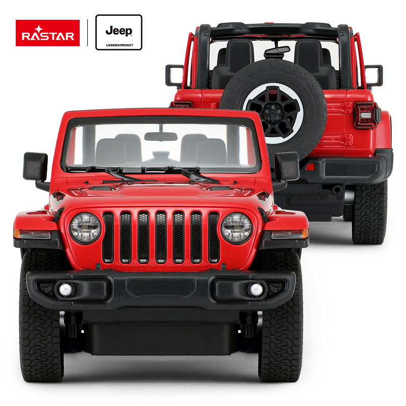 Jeep Wrangler JL R/C skala 1:14 Rastar 79400 samochód sterowany czerwony - obrazek 5