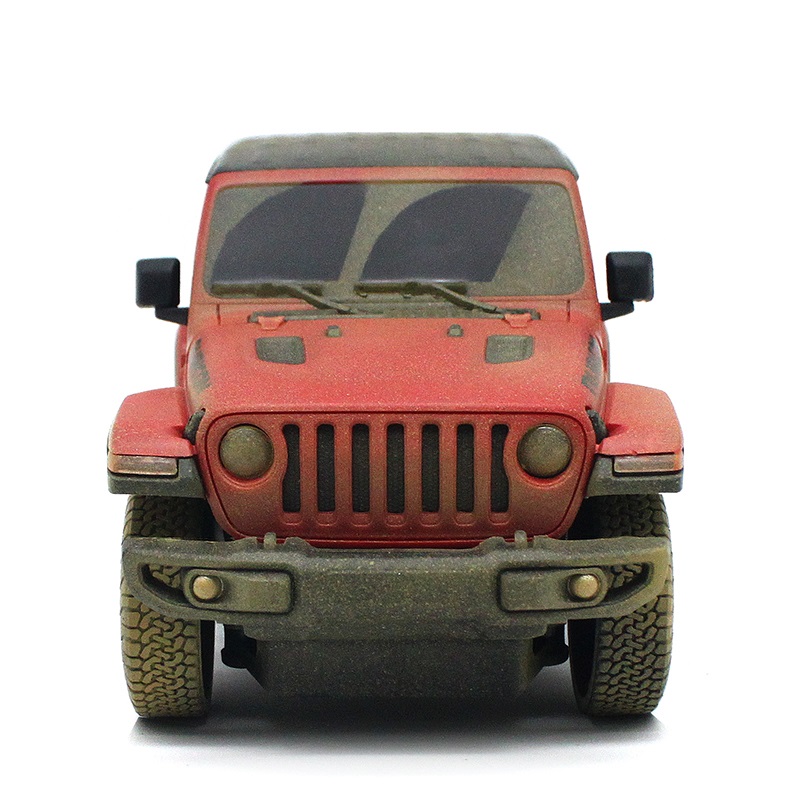 JEEP Wrangler Rubicon R/C skala 1:24 Rastar 79500-4 Muddy version samochód sterowany czerwony - obrazek 6