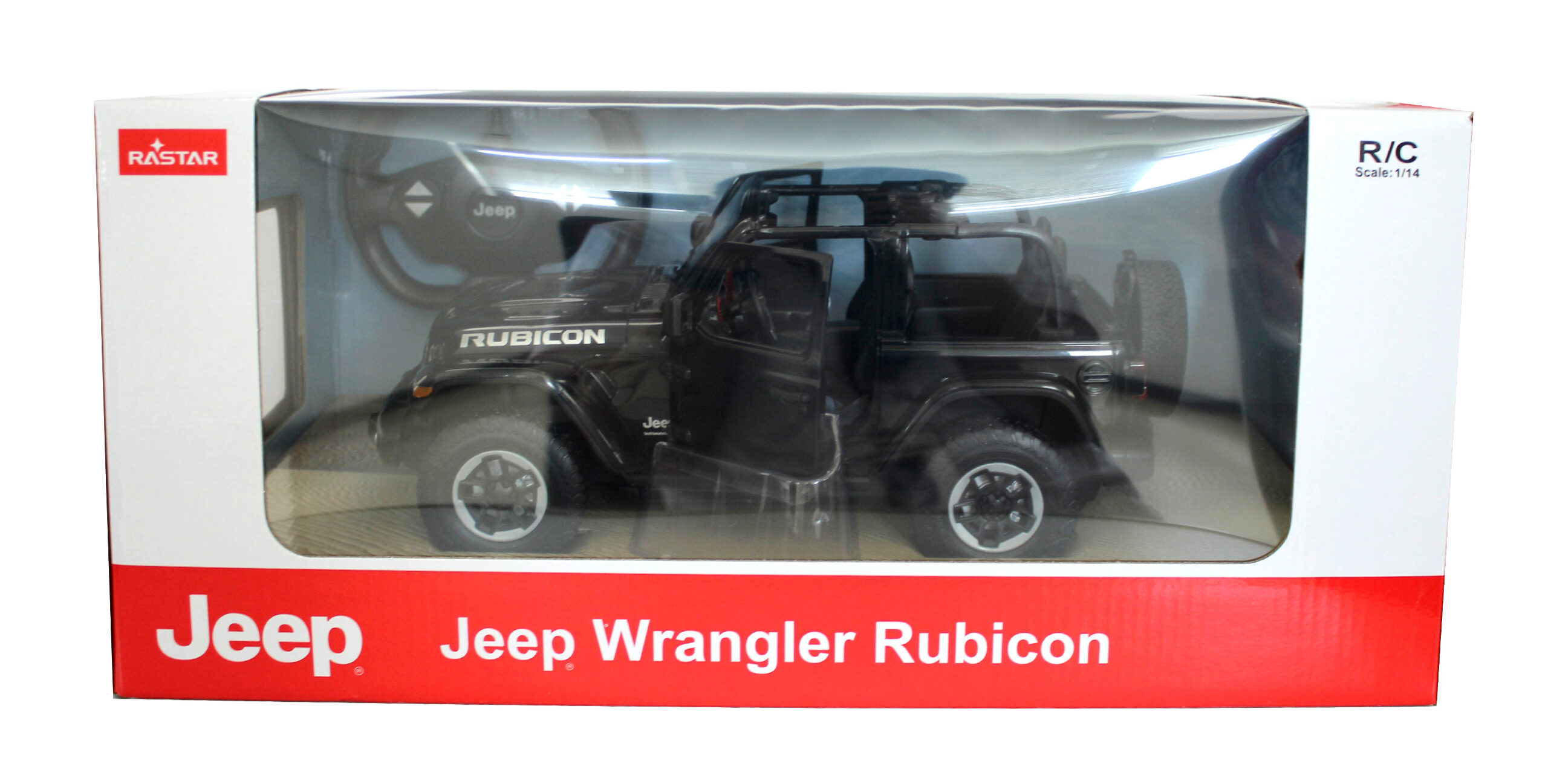 Jeep Wrangler JL R/C skala 1:14 Rastar 79400 samochód sterowany czarny - obrazek 2
