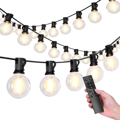Girlanda ogrodowa 20m LED 30 żarówek IP44 – lampki dekoracyjne balkon taras ciepłe światło - obrazek 3
