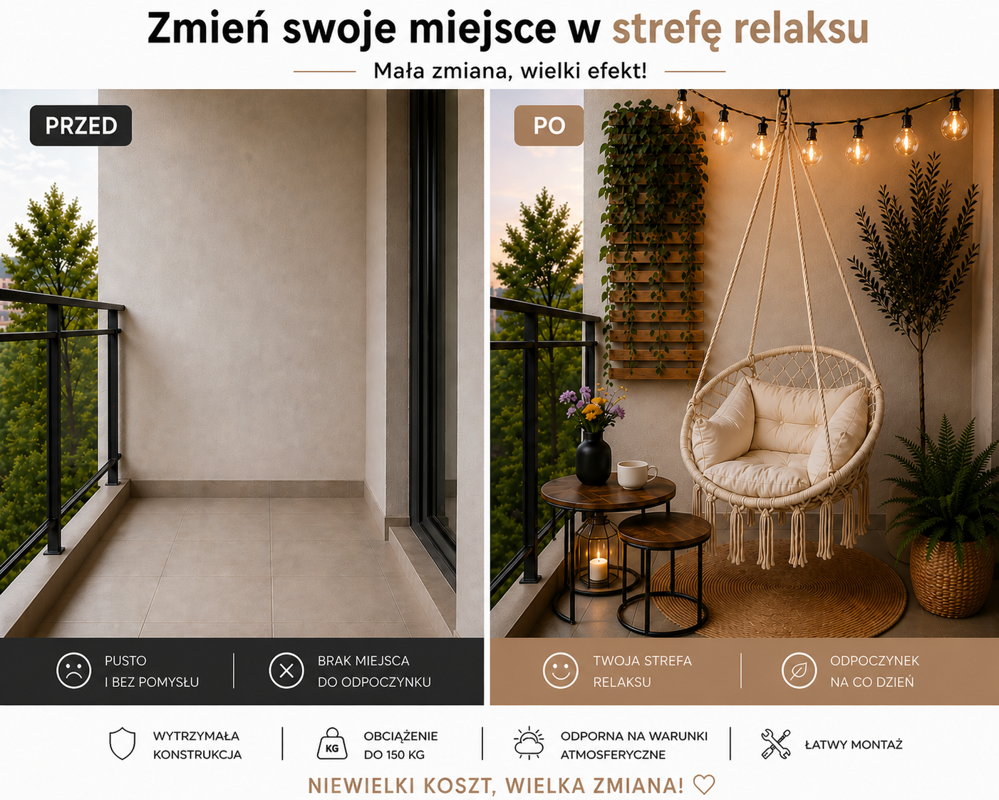 Girlanda ogrodowa 20m LED 30 żarówek IP44 – lampki dekoracyjne balkon taras ciepłe światło - obrazek 8
